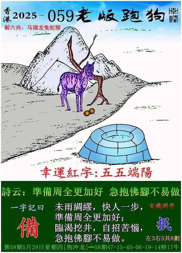 2025年059期 老版跑狗图