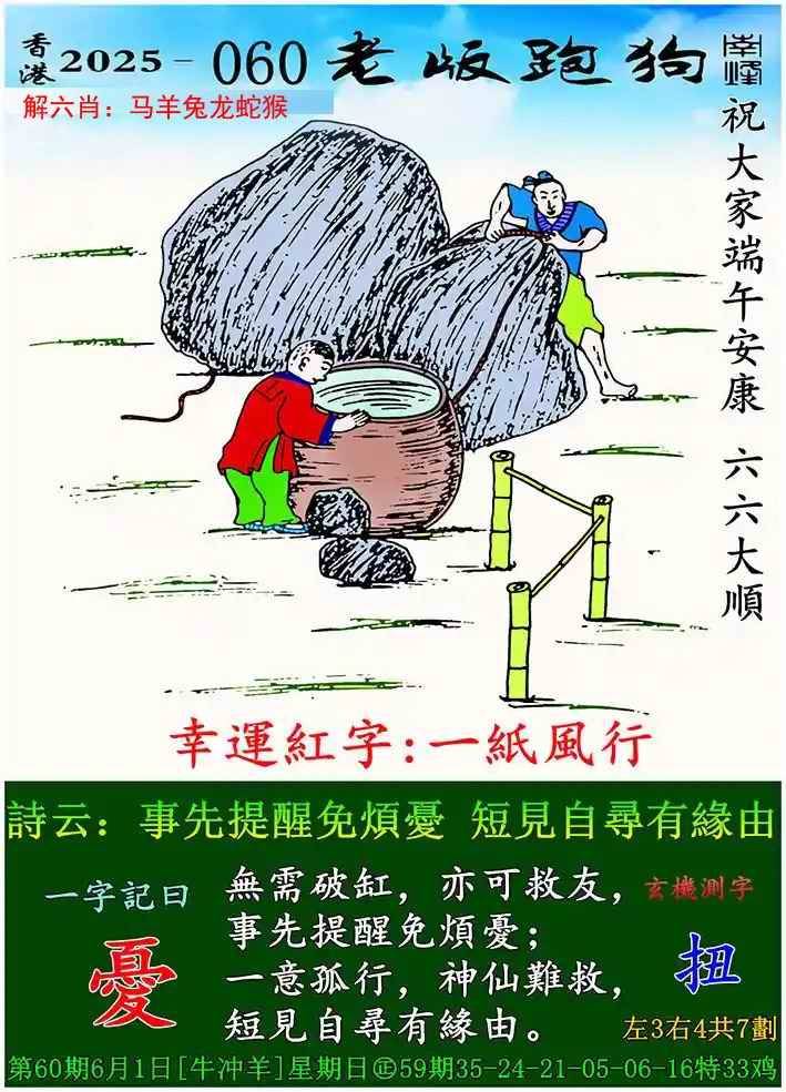 2025年060期 老版跑狗图