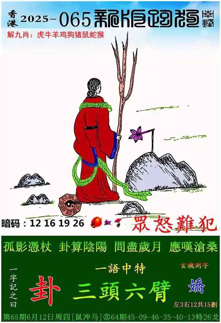 2025年065期 新版跑狗图
