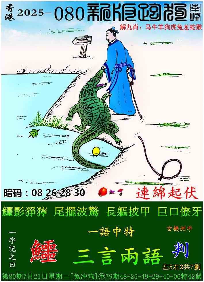 2025年080期 新版跑狗图