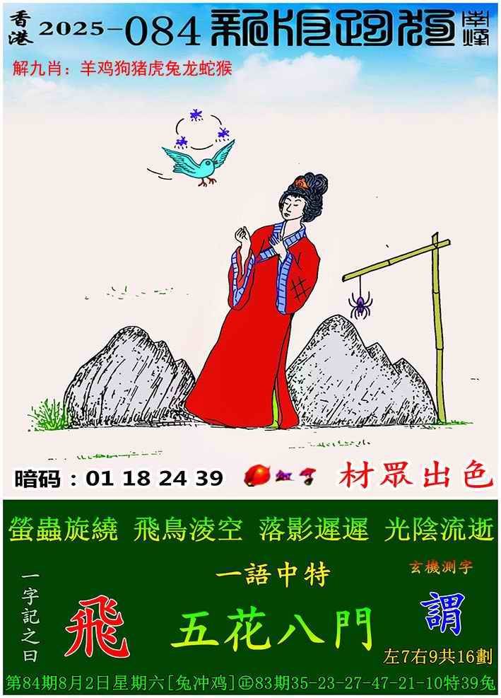 2025年084期 新版跑狗图