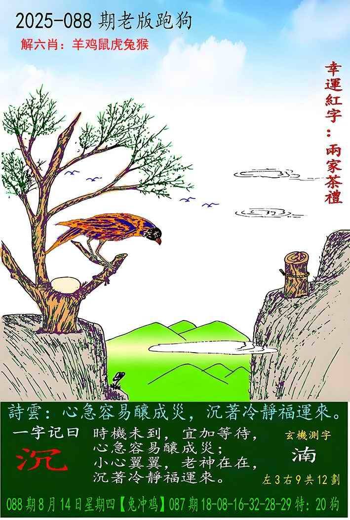 2025年088期 老版跑狗图