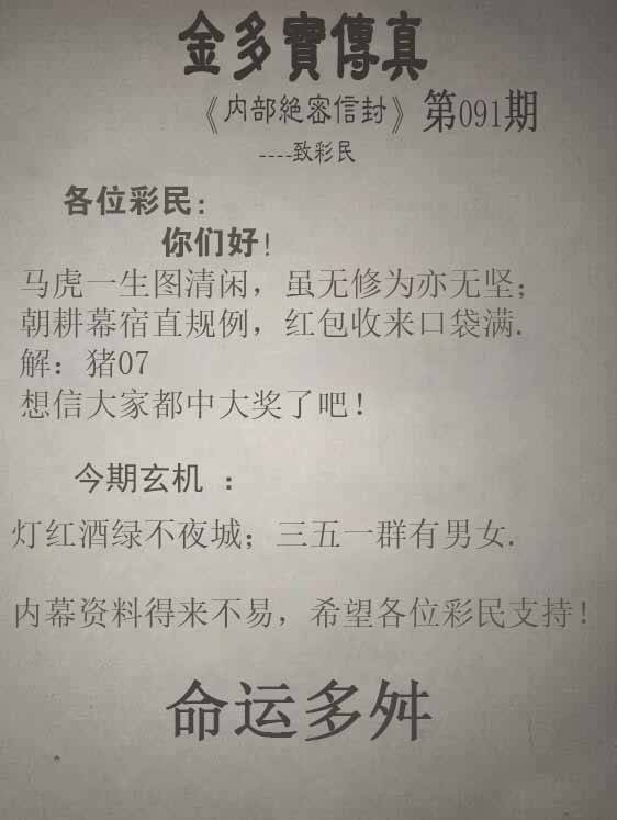 2025年091期 金多宝传真