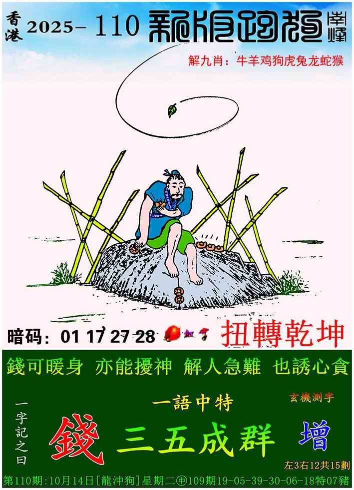 2025年110期 新版跑狗图
