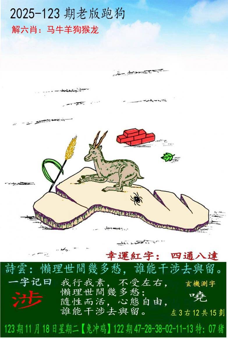 2025年123期 老版跑狗图