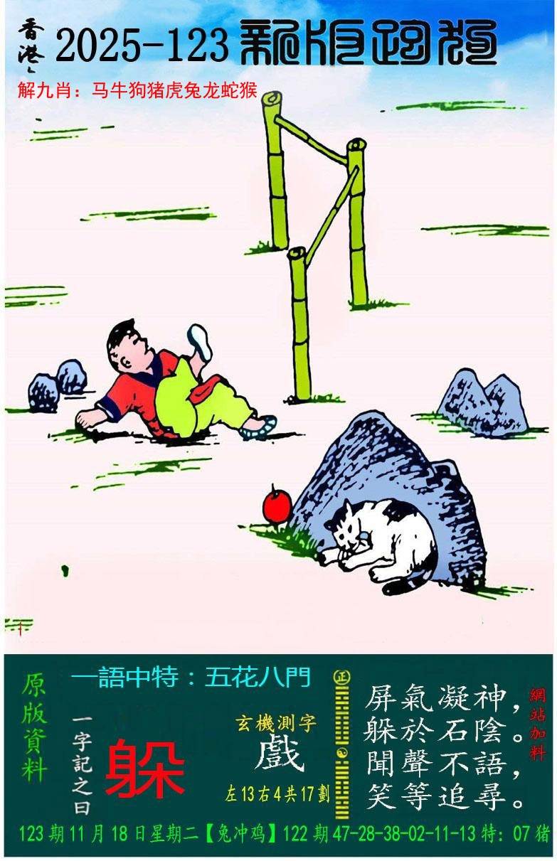 2025年123期 新版跑狗图