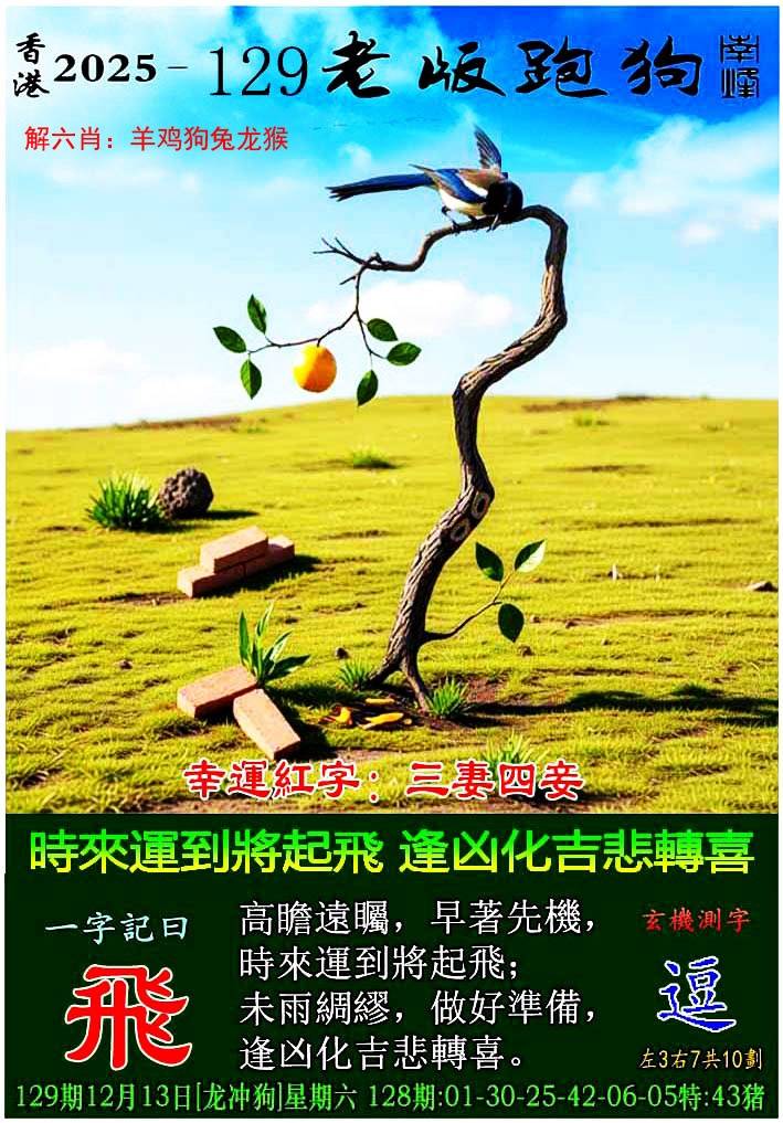 2025年129期 老版跑狗图