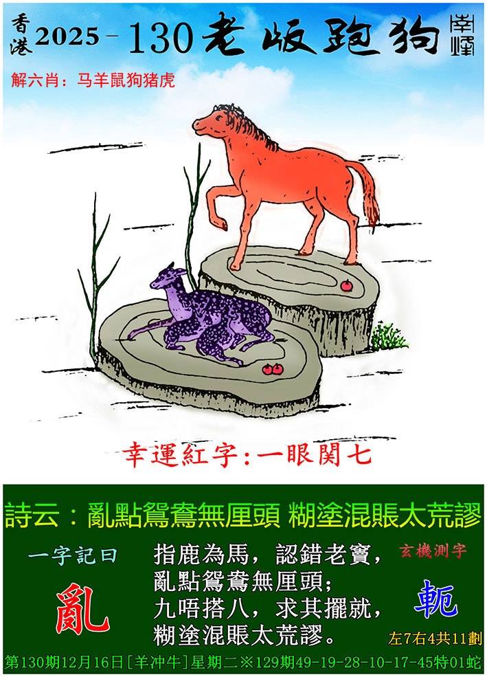 2025年130期 老版跑狗图