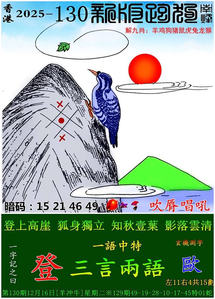 2025年130期 新版跑狗图