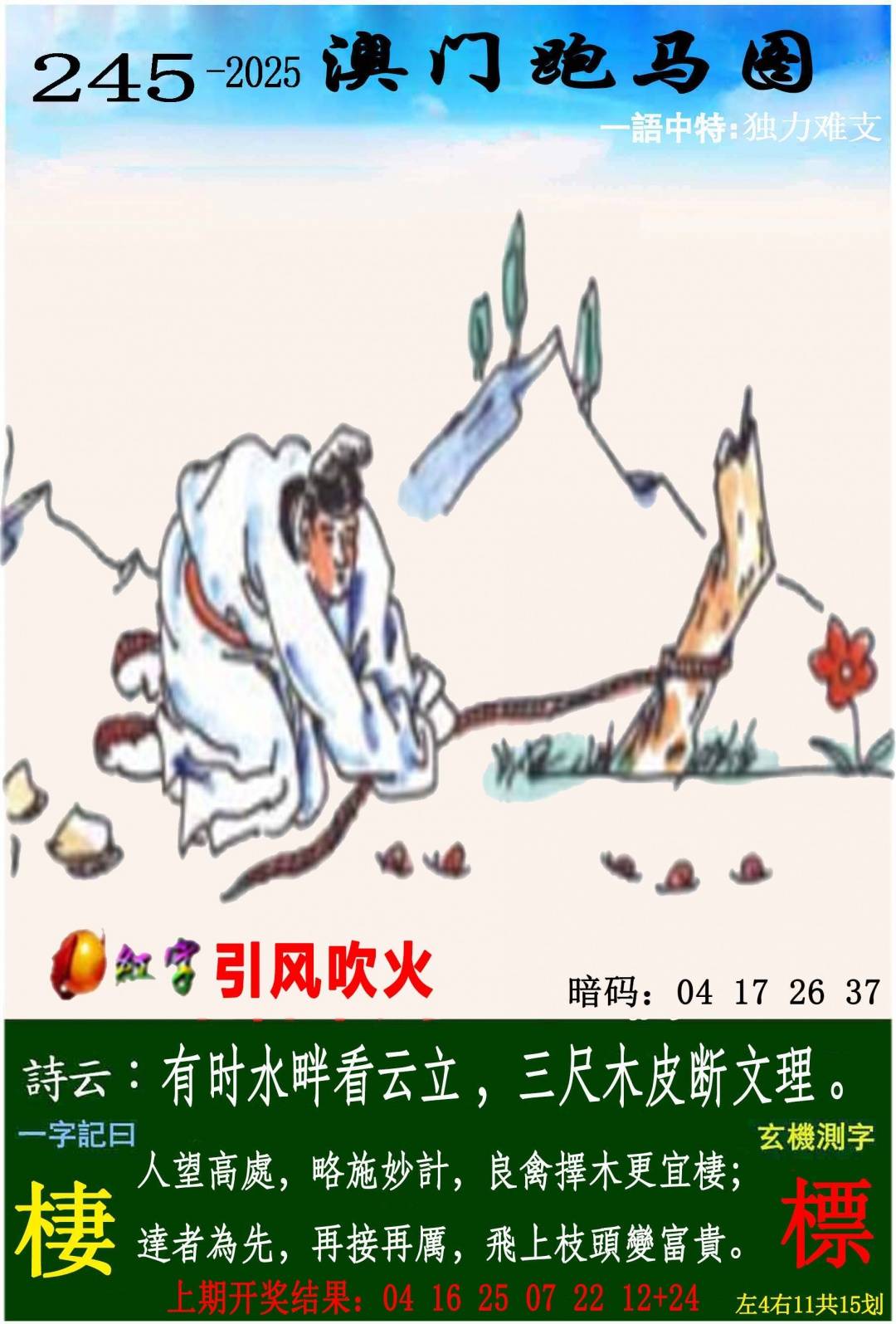 →→245期：澳门彩评论专帖←←