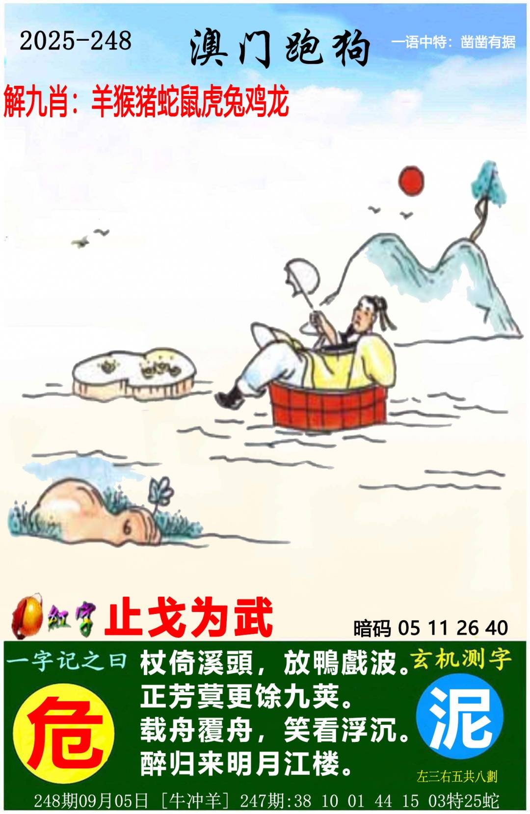 →→248期：澳门彩评论专帖←←