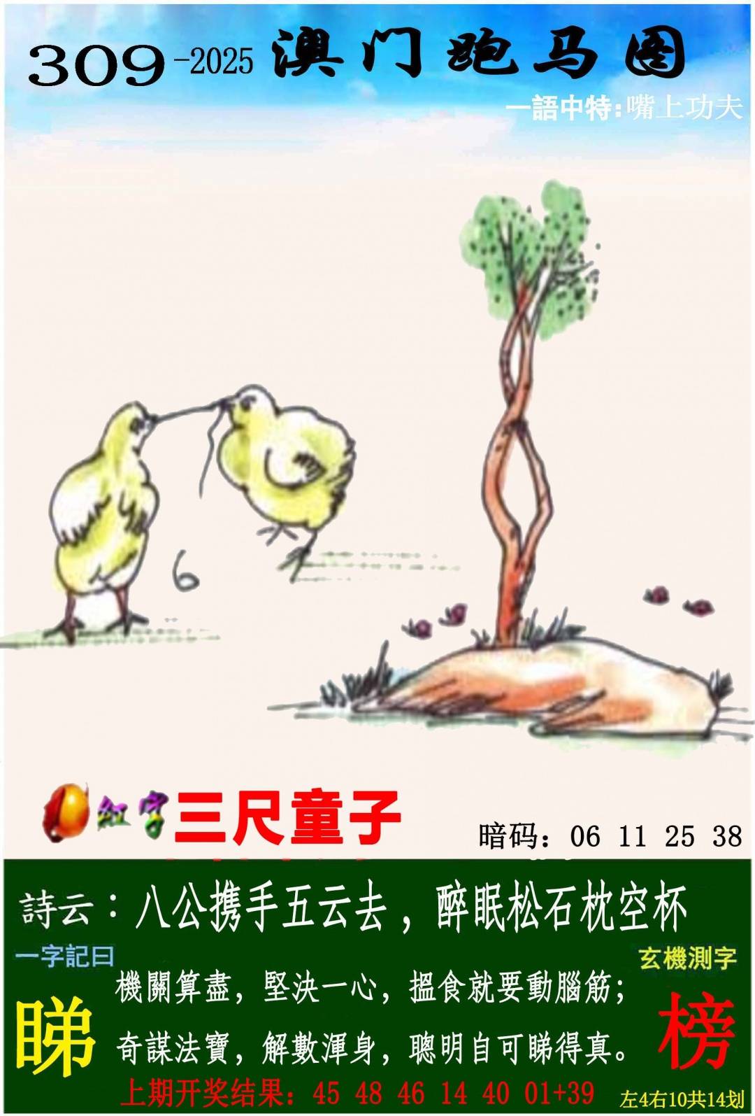 →→309期：澳门彩评论专帖←←