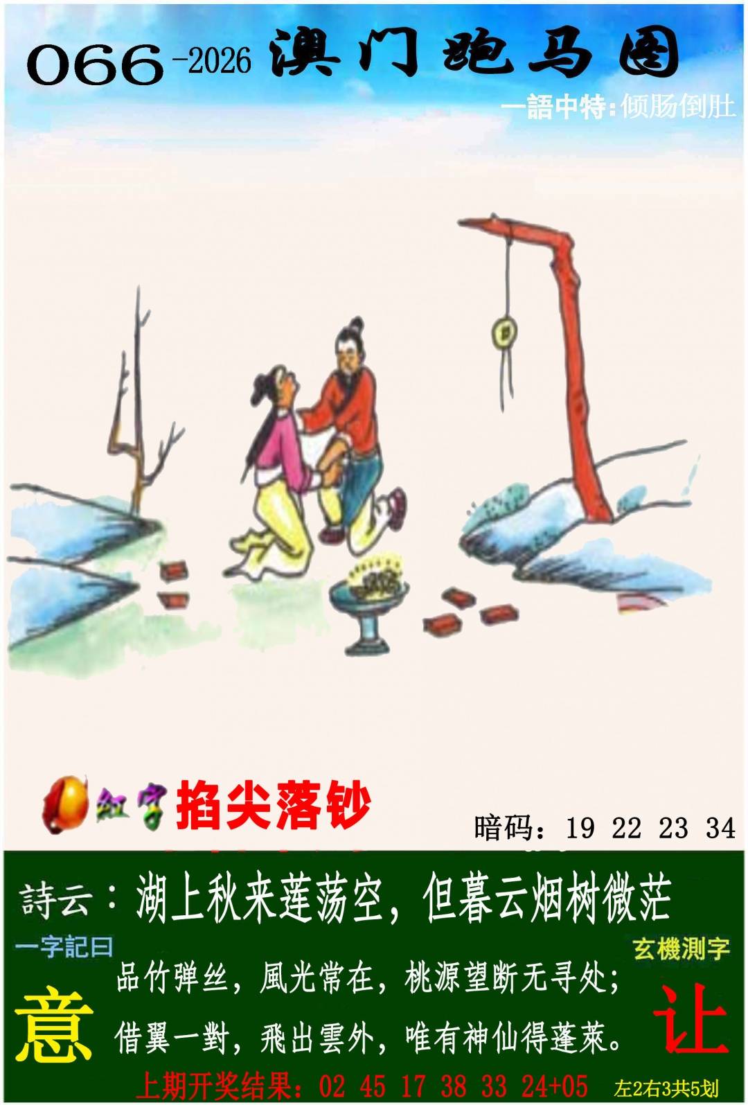 →→066期：澳门彩评论专帖←←