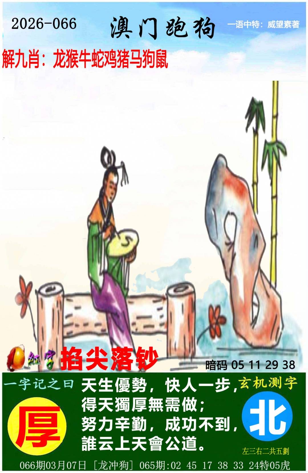 →→066期：澳门彩评论专帖←←