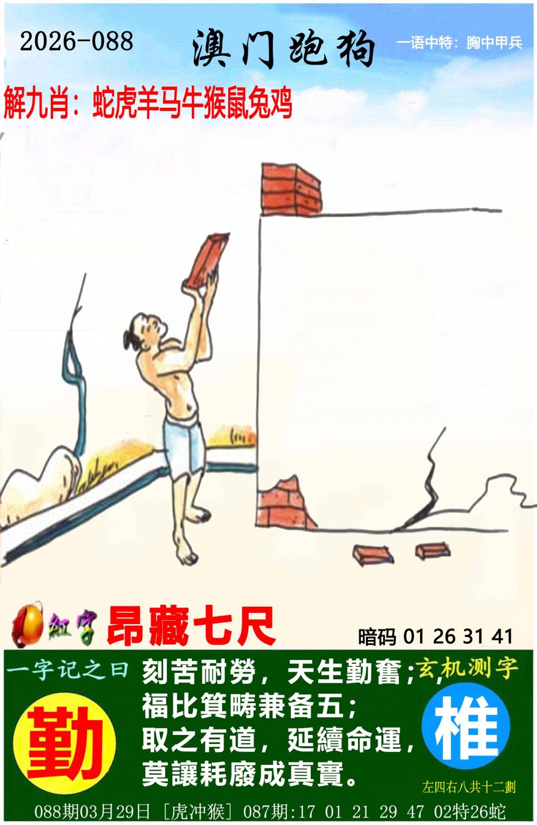 →→088期：澳门彩评论专帖←←