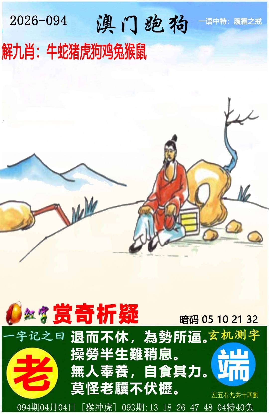 →→094期：澳门彩评论专帖←←