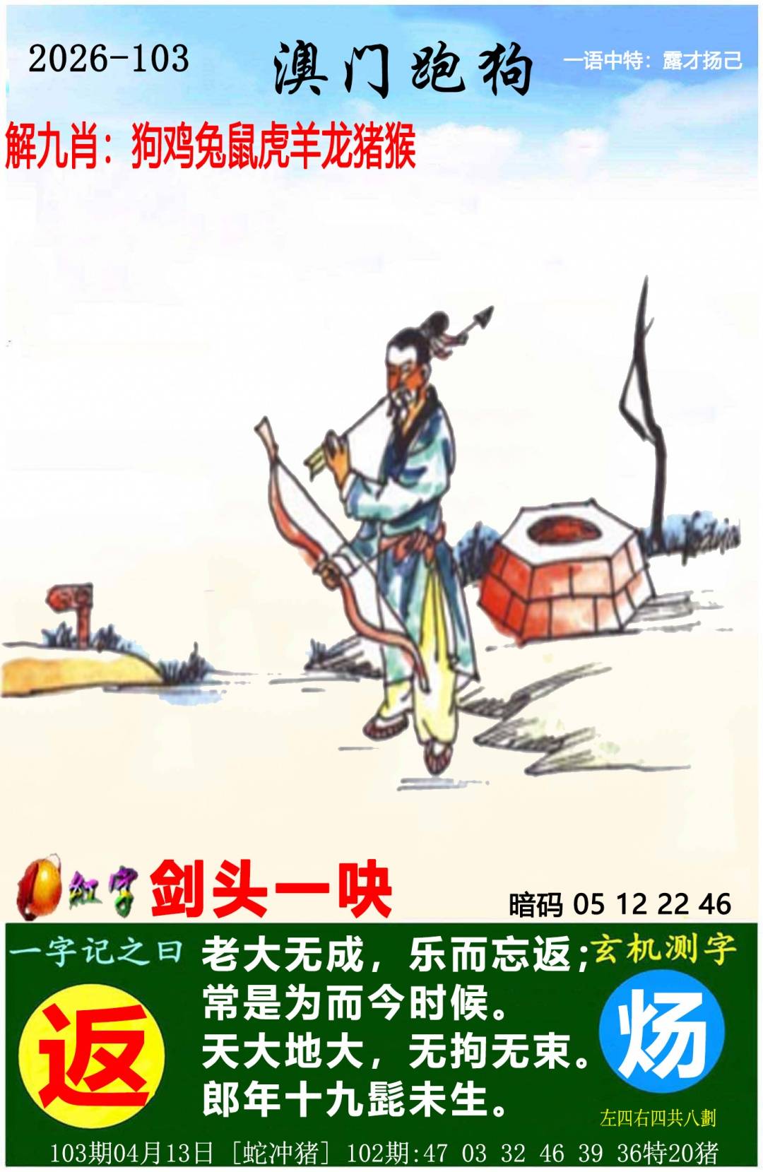 →→103期：澳门彩评论专帖←←